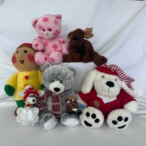 Holiday Plush Bundle Build-A-Bear, Hallmark, Pepsi Animal Fair, 1992 Target Bear